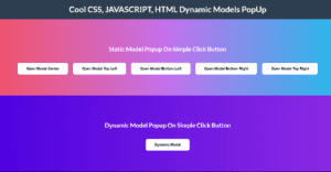 Cool HTML css javascript modal box