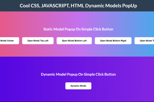 Cool HTML css javascript modal box