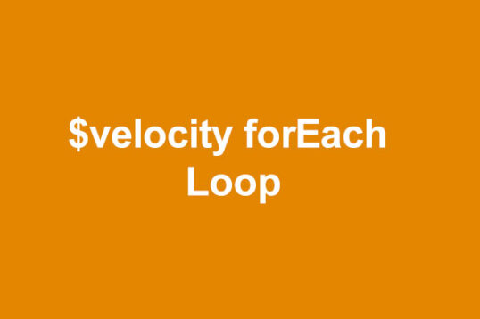 velocity foreach loop