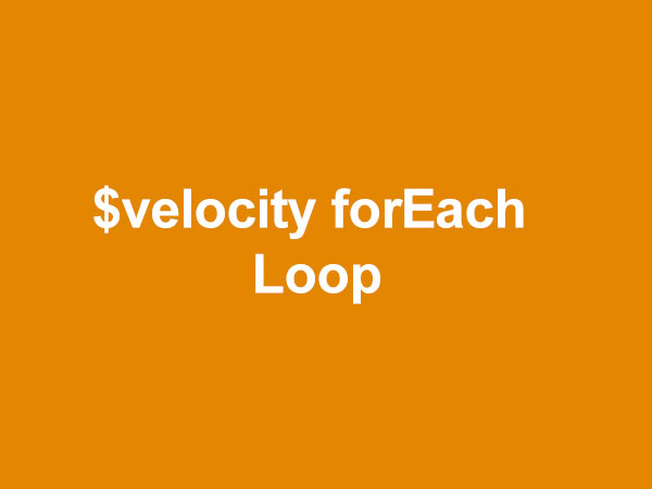 velocity foreach loop