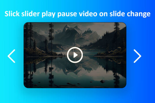 Splick Slider PLay pause video on slide change