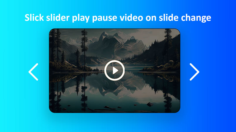 Splick Slider PLay pause video on slide change