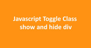 javascript toggle class show and hide div