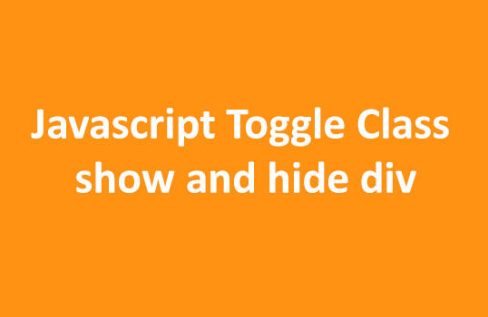 javascript toggle class show and hide div