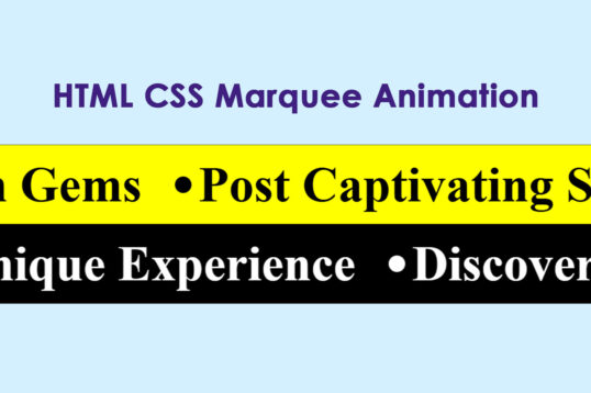 html css marquee animation | simplifyscript